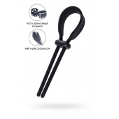 Черное эрекционное лассо на пенис Keb - A-toys - в Белгороде купить с доставкой