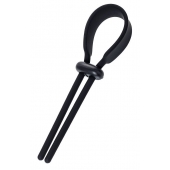 Черное эрекционное лассо на пенис Keb - A-toys - в Белгороде купить с доставкой