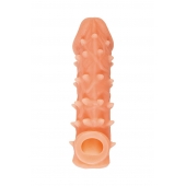 Телесная закрытая насадка с пупырышками Cock Sleeve Size M - 15,6 см. - KOKOS - в Белгороде купить с доставкой