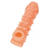 Телесная закрытая насадка с пупырышками Cock Sleeve Size L - 17,6 см. - KOKOS - в Белгороде купить с доставкой