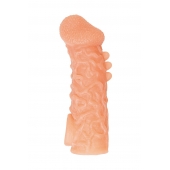 Телесная закрытая насадка с шершавой головкой Cock Sleeve Size M - 15,6 см. - KOKOS - в Белгороде купить с доставкой