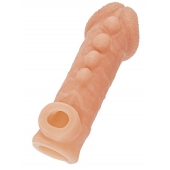 Телесная закрытая насадка с шишечками Cock Sleeve Size M - 15,6 см. - KOKOS - в Белгороде купить с доставкой