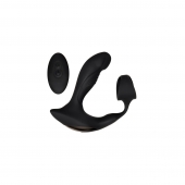 Черный вибромассажер простаты с эрекционным кольцом Strapped   Tapped - Zero Tolerance - в Белгороде купить с доставкой