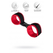 Красно-черные велюровые оковы Anonymo - ToyFa - купить с доставкой в Белгороде