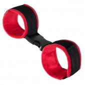 Красно-черные велюровые оковы Anonymo - ToyFa - купить с доставкой в Белгороде