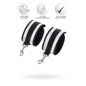 Серебристо-черные наручники Anonymo - ToyFa - купить с доставкой в Белгороде