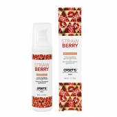 Разогревающее массажное масло  с ароматом клубники Gourmet Strawberry - 50 мл. - Exsens - купить с доставкой в Белгороде