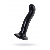 Черный стимулятор для пар P G-Spot Dildo Size M - 18 см. - Strap-on-me - в Белгороде купить с доставкой