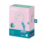 Голубой анальный вибростимулятор Deep Driver - 11,2 см. - Satisfyer - в Белгороде купить с доставкой