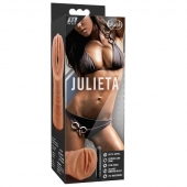 Мастурбатор-вагина цвета карамели Julieta с вибрацией - Blush Novelties - в Белгороде купить с доставкой