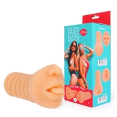 Телесный мастурбатор-ротик с высунутым язычком - Bior toys - в Белгороде купить с доставкой