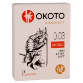 Тонкие презервативы OKOTO Thin Extra Soft - 3 шт. - Sitabella - купить с доставкой в Белгороде