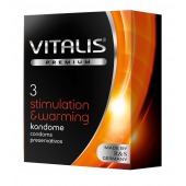 Презервативы VITALIS PREMIUM stimulation   warming с согревающим эффектом - 3 шт. - Vitalis - купить с доставкой в Белгороде