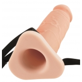 Телесный реалистичный фаллоимитатор с полостью Silicone Hollow Extension - 20 см. - Pipedream - купить с доставкой в Белгороде