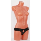 Универсальные черные трусики для страпона - БДСМ Арсенал - купить с доставкой в Белгороде