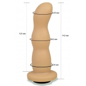 Телесная рельефная насадка Harness - 14,2 см. - LOVETOY (А-Полимер) - купить с доставкой в Белгороде