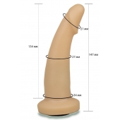 Телесная гладкая насадка Harness - 14,7 см. - LOVETOY (А-Полимер) - купить с доставкой в Белгороде