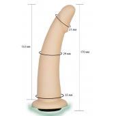 Телесная гладкая насадка-фаллоимитатор Harness - 17 см. - LOVETOY (А-Полимер) - купить с доставкой в Белгороде