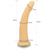 Телесная гладкая насадка-фаллоимитатор Harness - 20 см. - LOVETOY (А-Полимер) - купить с доставкой в Белгороде