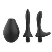 Черный анальный душ Nexus Anal Douche Set с 2 сменными насадками - Nexus Range - купить с доставкой в Белгороде