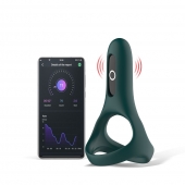 Изумрудное виброкольцо Magic Motion Rise с подхватом мошонки - Magic Motion - в Белгороде купить с доставкой