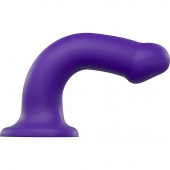 Фиолетовый фаллоимитатор-насадка Strap-On-Me Dildo Dual Density size L - 19 см. - Strap-on-me - купить с доставкой в Белгороде