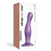 Фиолетовая насадка Strap-On-Me Dildo Plug Curvy size L - Strap-on-me - купить с доставкой в Белгороде