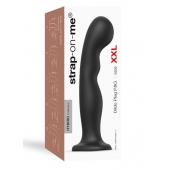 Черная насадка Strap-On-Me Dildo Plug P G size XXL - Strap-on-me - купить с доставкой в Белгороде