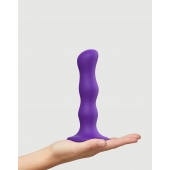 Фиолетовая насадка Strap-On-Me Dildo Geisha Balls size M - Strap-on-me - купить с доставкой в Белгороде