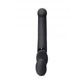 Черный безремневой вибрострапон Silicone Bendable Strap-On - size XL - Strap-on-me - купить с доставкой в Белгороде