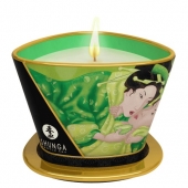 Массажная свеча Exotic Green Tea с ароматом зелёного чая - 170 мл. - Shunga - купить с доставкой в Белгороде