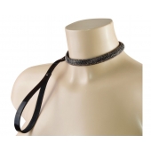 Эффектный сверкающий ошейник с поводком  Гламур - Sitabella - купить с доставкой в Белгороде