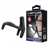 Черная вибронасадка на пенис Vibrating Penis Sling - Baile - в Белгороде купить с доставкой