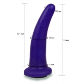 Фиолетовая гладкая изогнутая насадка-плаг - 13,3 см. - LOVETOY (А-Полимер) - купить с доставкой в Белгороде