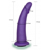 Фиолетовая гладкая изогнутая насадка-плаг - 17 см. - LOVETOY (А-Полимер) - купить с доставкой в Белгороде