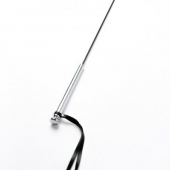 Черный кожаный стек с гладкой ручкой - 55 см. - Crazy Handmade - купить с доставкой в Белгороде