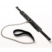 Черный ошейник с шипами и поводком - Crazy Handmade - купить с доставкой в Белгороде