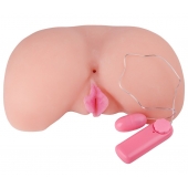 Вагина из кибер-кожи с выносным пультом управления вибрацией - LOVETOY (А-Полимер) - в Белгороде купить с доставкой