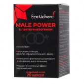 Капсулы для мужчин Erotichard male power с пантогематогеном - 20 капсул (0,370 гр.) - Erotic Hard - купить с доставкой в Белгороде