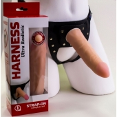 Страпон Харнесс из трусиков и насадки-фаллоса - 17,5 см. - LOVETOY (А-Полимер) - купить с доставкой в Белгороде