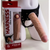 Насадка-фаллос в комплекте с трусиками Harness - 21,6 см. - LOVETOY (А-Полимер) - купить с доставкой в Белгороде