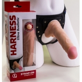 Страпон Harness из двух предметов: регулируемые трусики и насадка-фаллос - 17,5 см. - LOVETOY (А-Полимер) - купить с доставкой в Белгороде