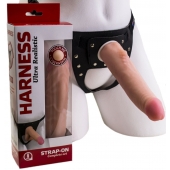 Реалистичный страпон Harness из трусиков и насадки-фаллоса - 18,5 см. - LOVETOY (А-Полимер) - купить с доставкой в Белгороде