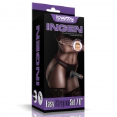 Женский темнокожий страпон Easy Strapon Set 7 Inch - 18 см. - Lovetoy - купить с доставкой в Белгороде
