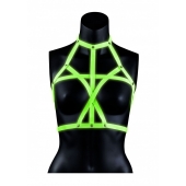 Портупея Bra Harness с неоновым эффектом - размер L-XL - Shots Media BV - купить с доставкой в Белгороде