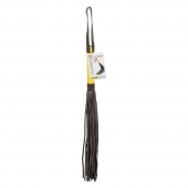 Черная плеть с желтой рукоятью Boundless Flogger - 69,25 см. - California Exotic Novelties - купить с доставкой в Белгороде