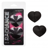 Черные пэстисы в форме сердечек Heart Pasties - California Exotic Novelties - купить с доставкой в Белгороде