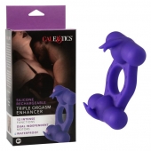 Фиолетовое эрекционное виброкольцо с двумя моторами Silicone Rechargeable Triple Orgasm Enhancer - California Exotic Novelties - в Белгороде купить с доставкой