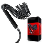 Черная кожаная плеть-флоггер - 84 см. - Notabu - купить с доставкой в Белгороде