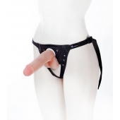 Страпон с поясом Harness - 19 см. - LOVETOY (А-Полимер) - купить с доставкой в Белгороде